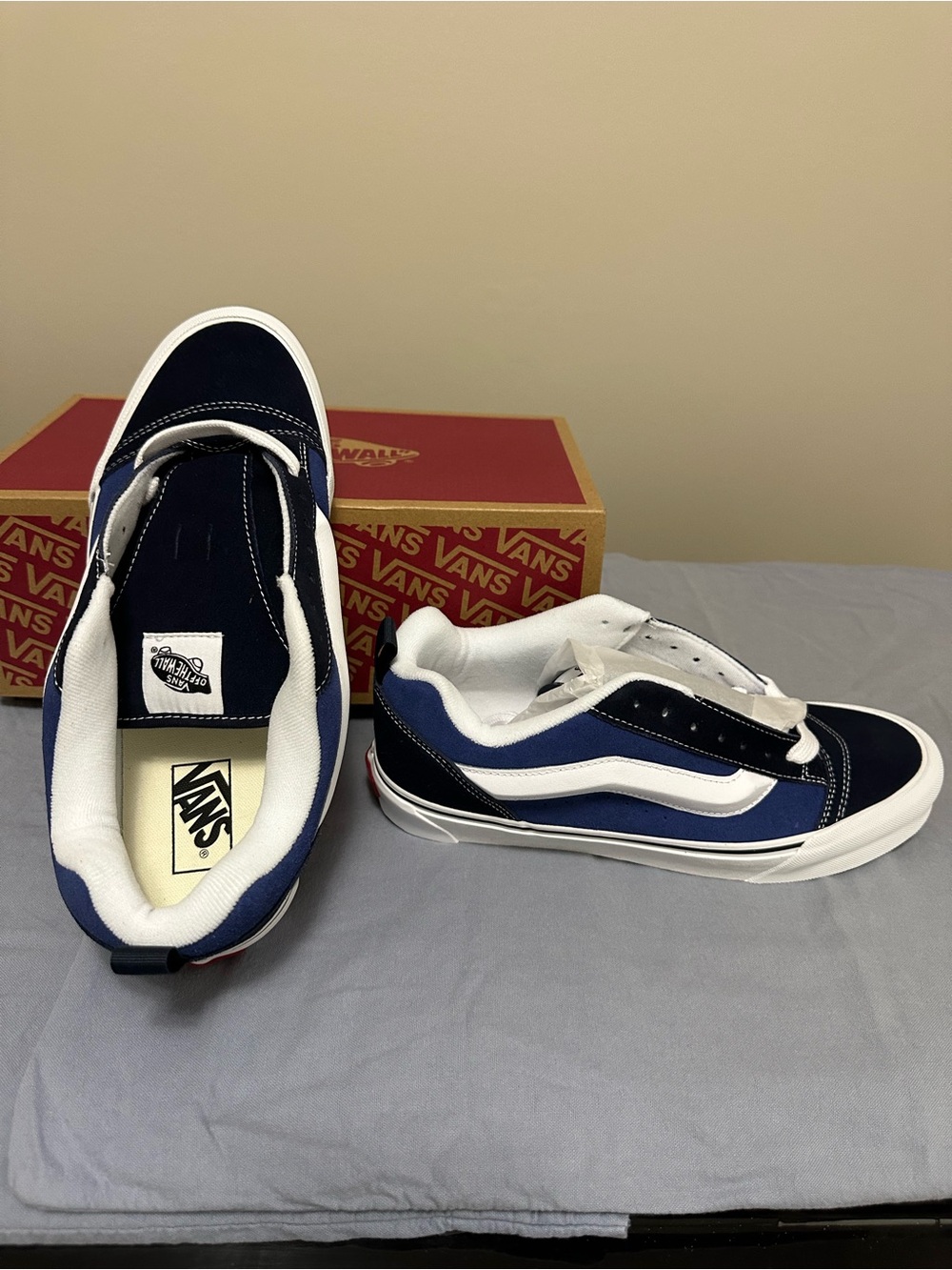 Vans Men’s Old Skool Sneakers — Navy, Black & White